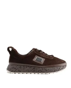 Дамски маратонки от естествена кожа в кафяв цвят | orso-store.com