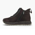 Дамски боти от естествен велур в кафяв цвят | orso-store.com