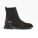 Дамски боти от естествен велур в кафяв цвят | orso-store.com
