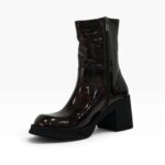 Дамски боти от естествена кожа на ток | orso-store.com