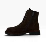 Дамски боти от естествен велур в кафяв цвят | orso-store.com